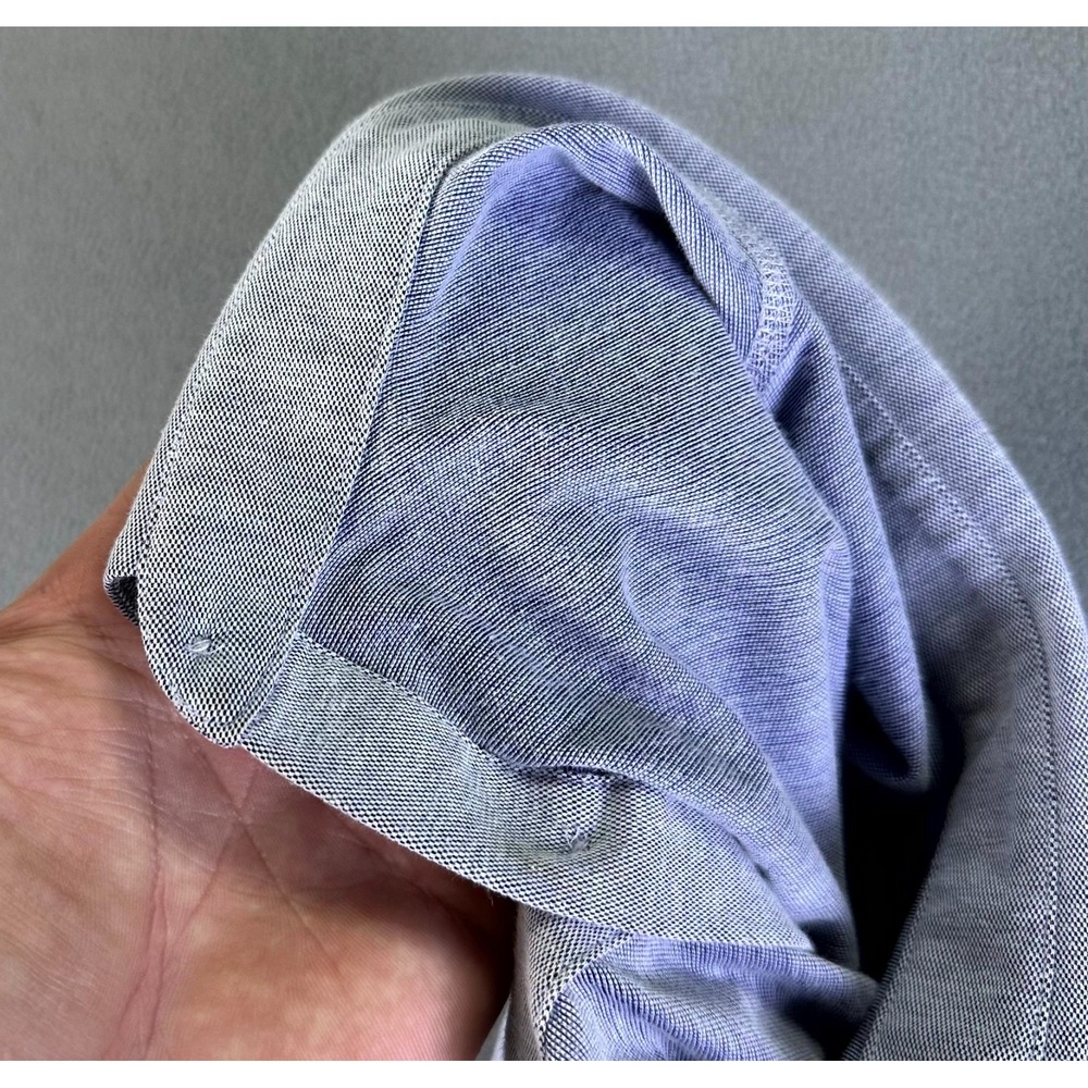 Lululemon Shirt XL Blue Commission Qwick Oxford Smart Casual Office Performance - Picture 4 of 10